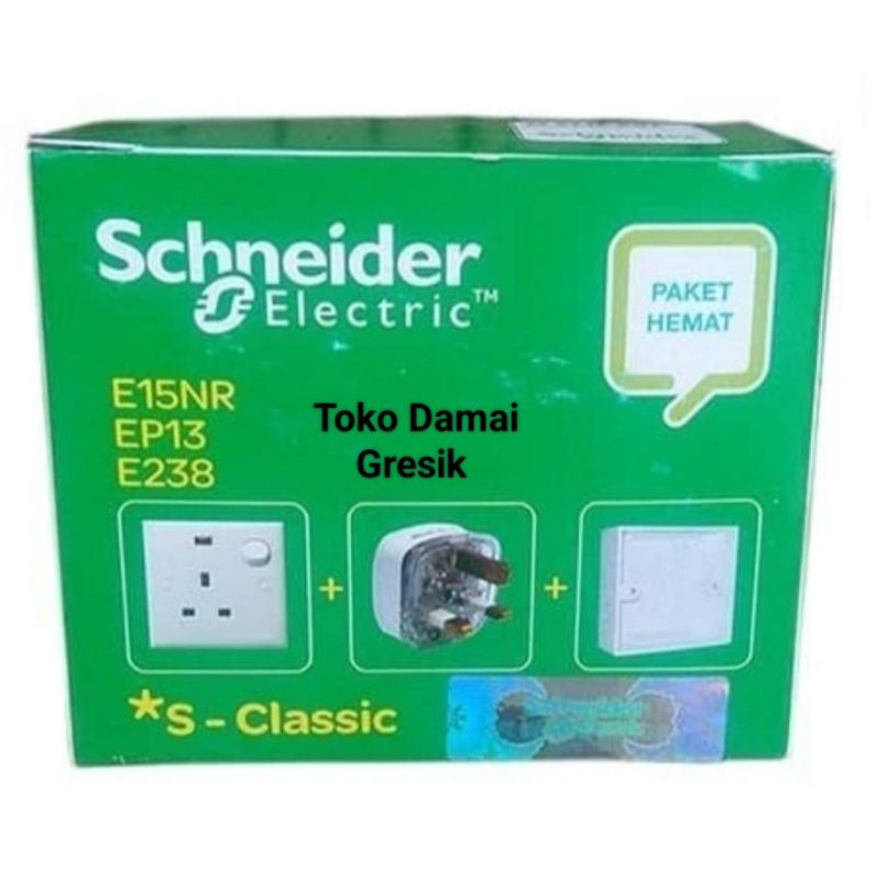 SCHNEIDER STOP KONTAK AC SET CLIPSAL E15NR EP13 E238 W OUTBOW &amp; STEKER