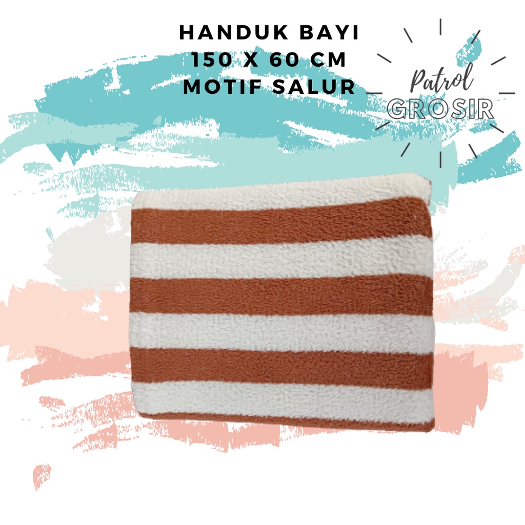 Handuk Bayi | Motif Salur | 150 x 60 cm|