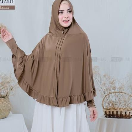 KHIMAR BERGO LENGAN AZIZAH HIJAB SYARI FASHION MUSLIM REAL PICT