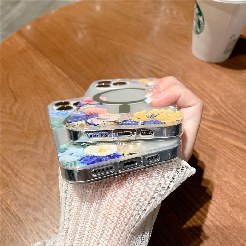 pelindung kamera iphone 14 pro max iphone 14 plus 13 11 12 pro max case magnetic akrilik iphone flower case