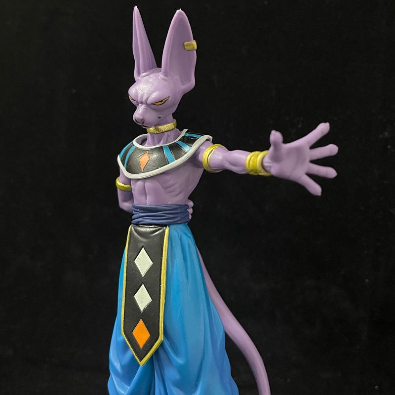 2pcs / set Mainan Action Figure Dragon Ball Gods of Destruction DXF Whis Beerus Bahan PVC 20cm Untuk Anak