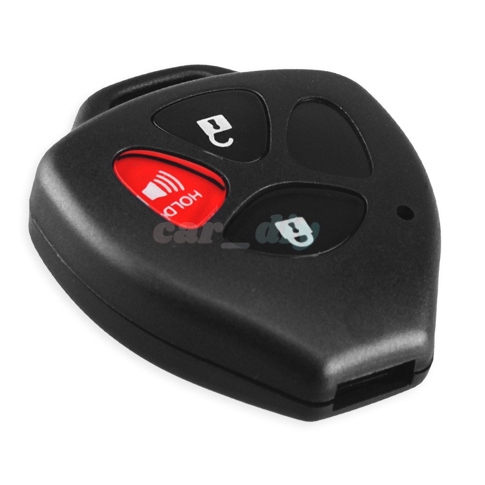 Rumah / Casing Kunci Remote Mobil 2 / 3 / 4 Tombol Plastik Warna Hitam Untuk Toyota Camry 2007 2008 2009 2010 Avalon Corolla Matrix RAV4 Venza Yaris