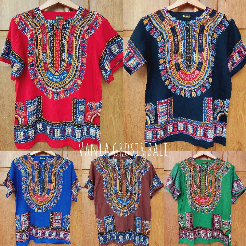 [size XL] KAOS ETNIK DASHIKI BATIK THAILAND ATASAN BOHEMIAN BALI BAJU MALIOBORO BAJU LOMBOK BAJU UJE