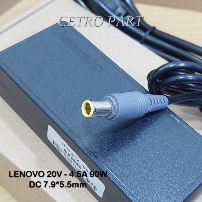 Adaptor Charger Laptop Lenovo 20v - 4.5a JARUM 90W DC 7.9*5.5mm - BERGARANSI