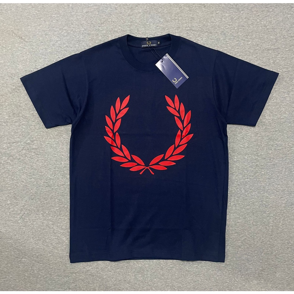 KAOS CASUAL FRED P BIG LOGO - WARNA NAVY