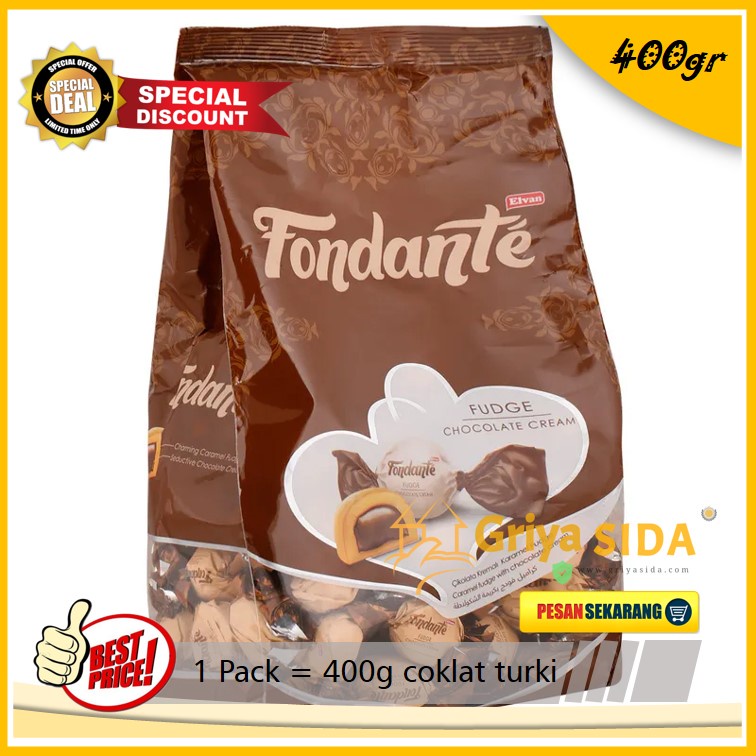 Elvan fondante chocolate 400gr coklat turki premium elvan Chocolate Cream PROMO