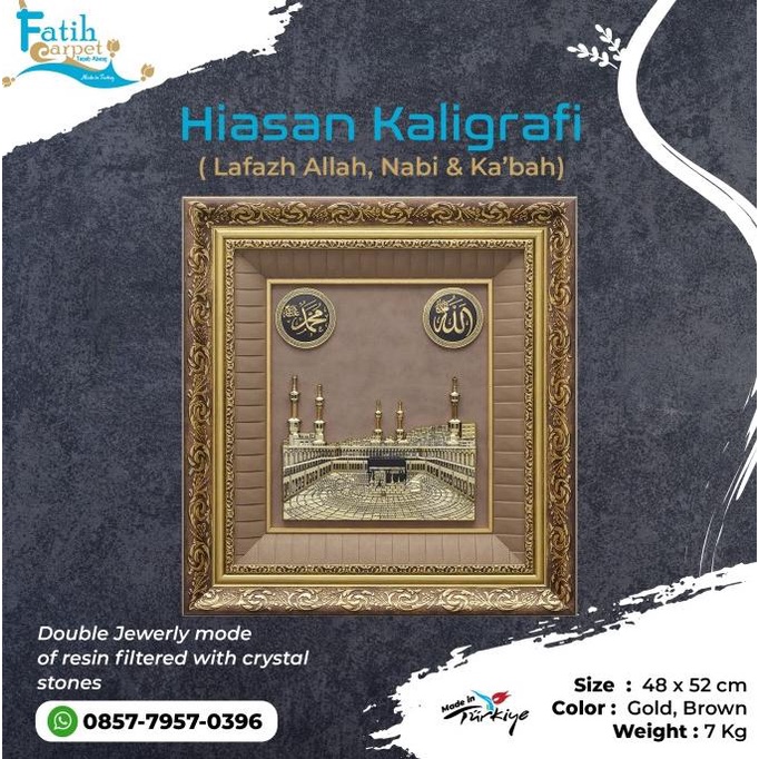 

Kaligrafi Import Turki (Masjidil Haram) 50x52 cm - 492