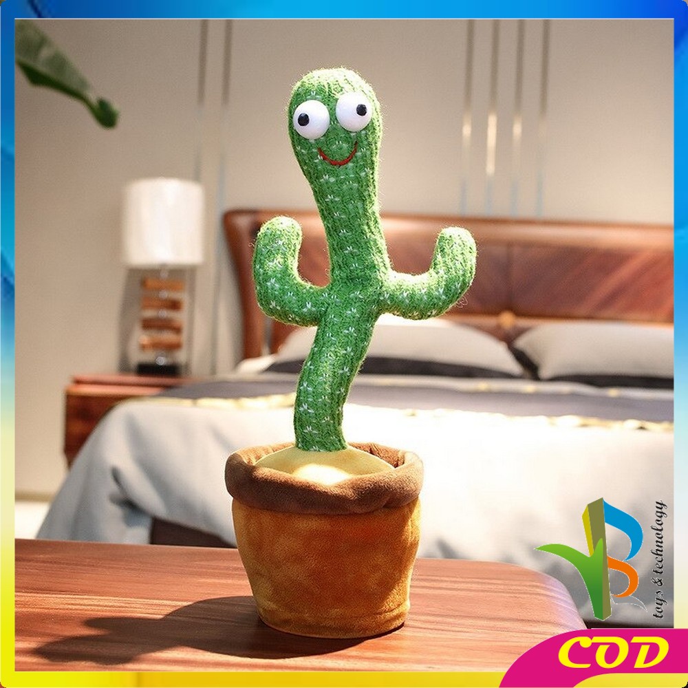 RB-M179 Mainan Kaktus Bergoyang Dancing Cactus Boneka Kaktus Goyang dan Bicara Kaktus Joget Ngomong