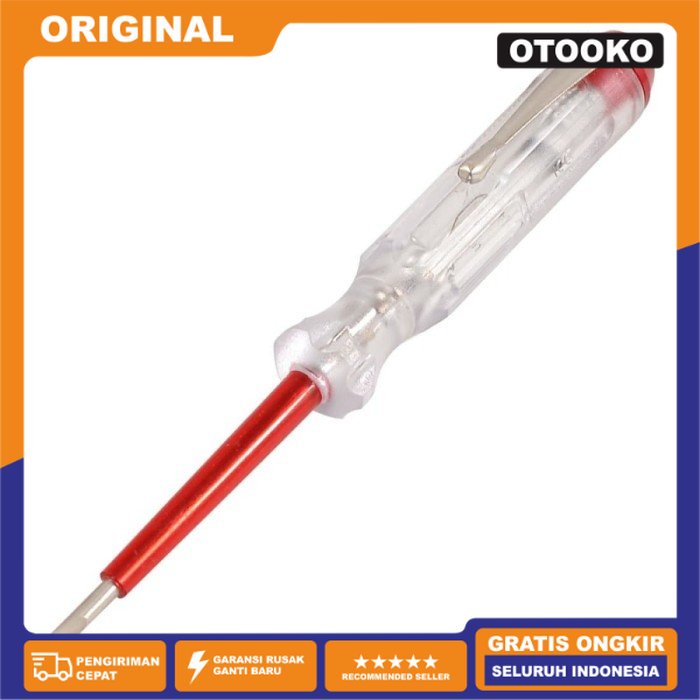 Obeng Test Pen listrik fleksibel Pipih TestPen Elektrik AC SCREWDRIVER