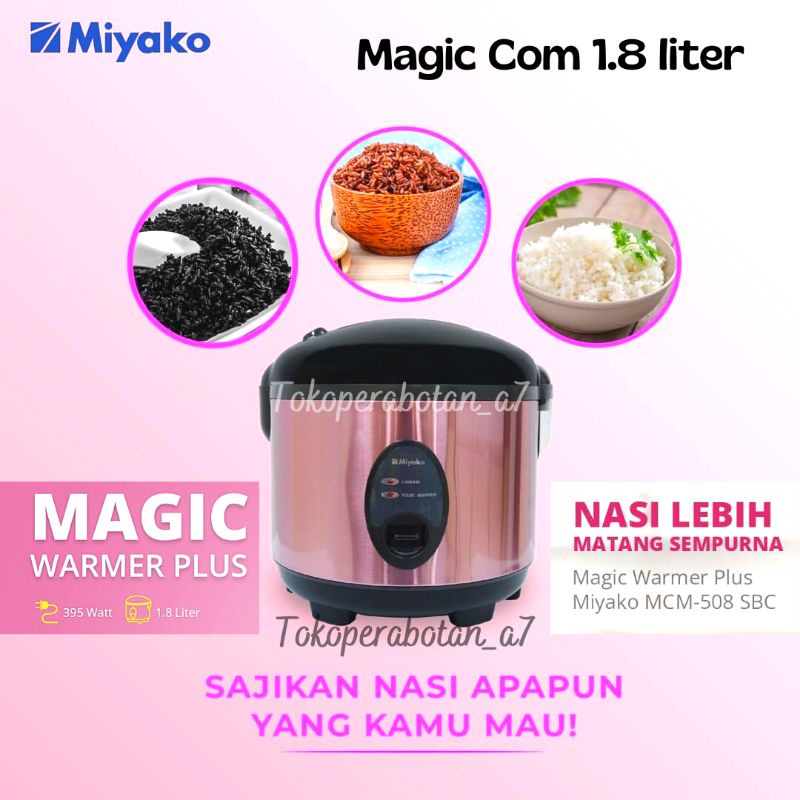 Magic com 1.8liter Miyako MCM-508 SBC Miyako/Magic com nanoal/magic com anti lengket