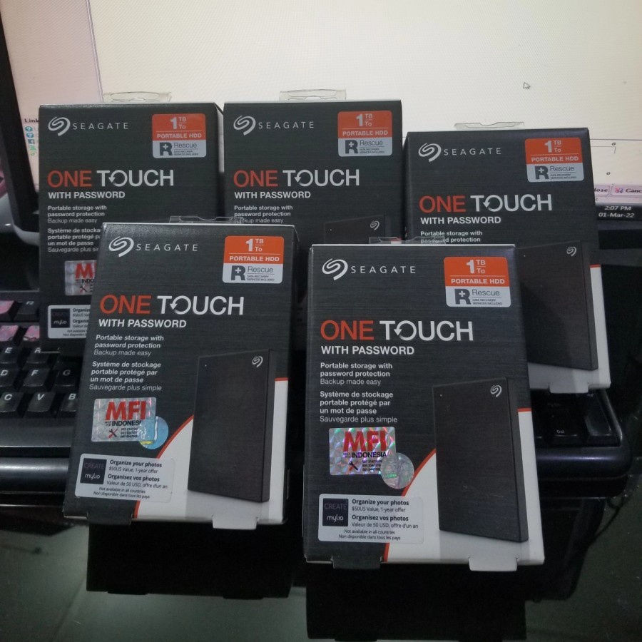 Hardisk seaget one touch  external 1 tera