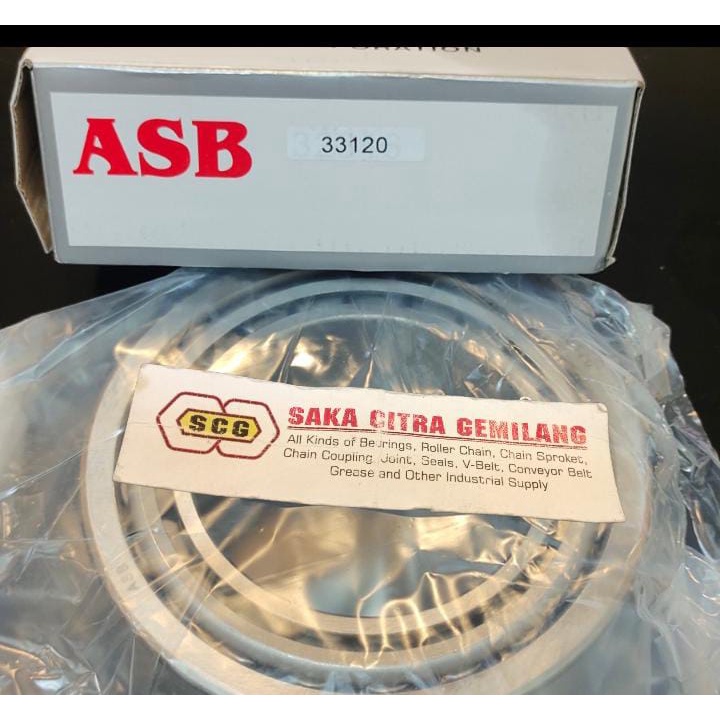 TAPPER ROLLER BEARING 33120 MERK ASB