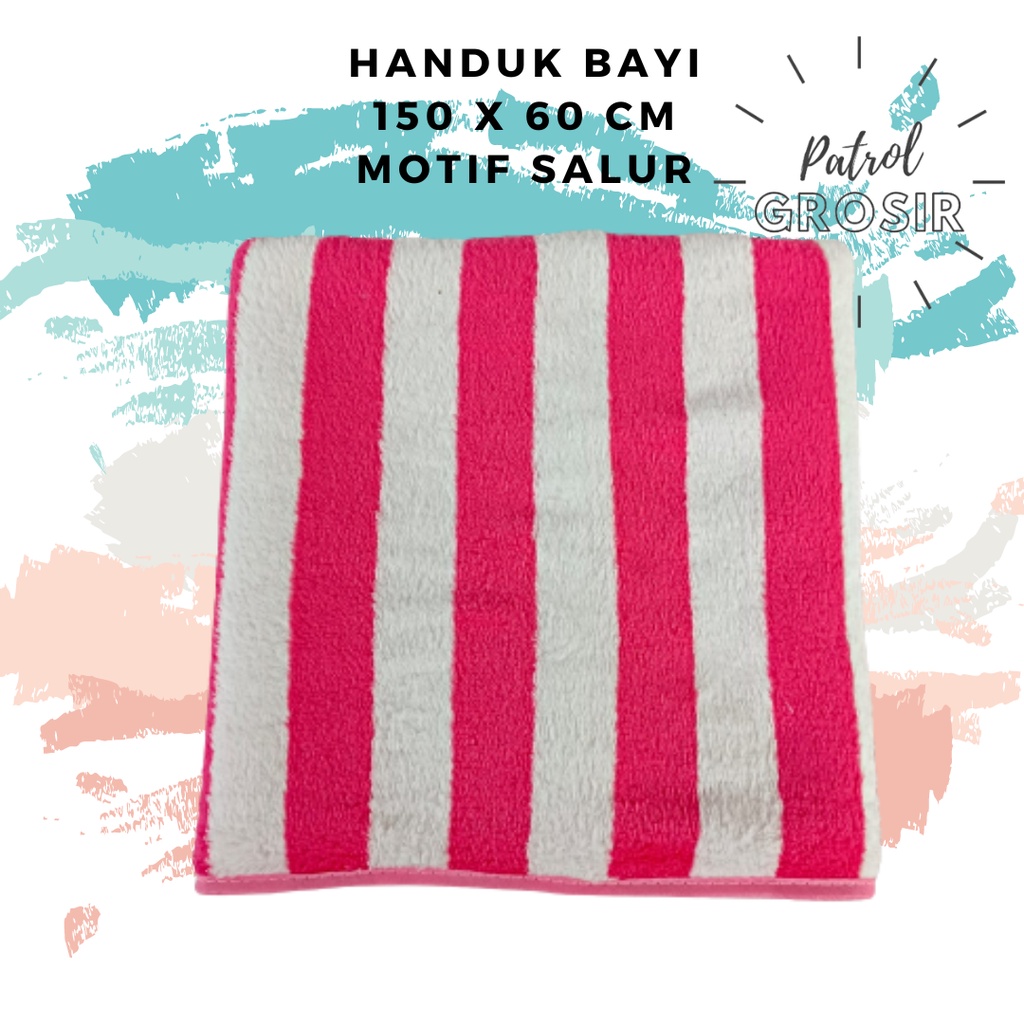 Handuk Bayi | Motif Salur | 150 x 60 cm|