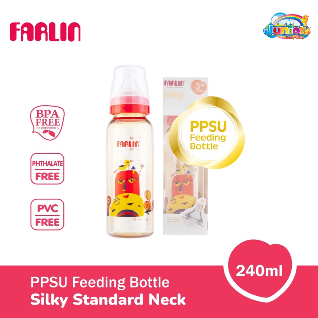 Farlin Silky PPSU Standard Neck Feeding Bottle 240 ml