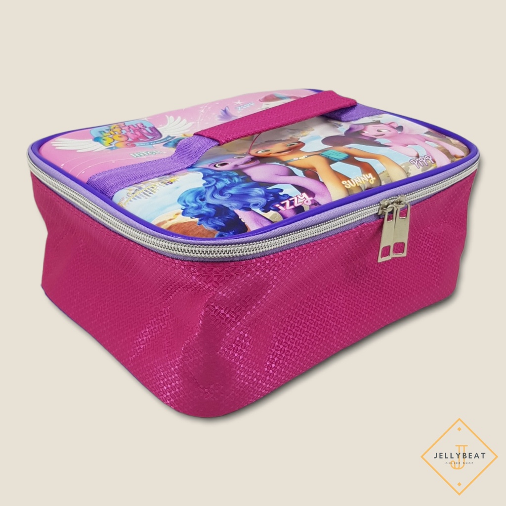 Tas Bag Lunch Box Insulated Tahan Panas  Lapis Aluminium Besar Karakter (24x18x11.5) cm - LITTLE PONY