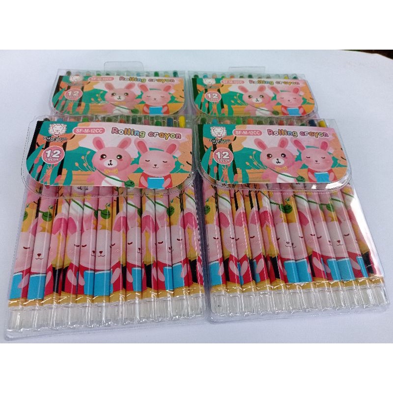 Crayon Krayon Putar Alat Tulis Mewarnai Anak 12 Warna Murah
