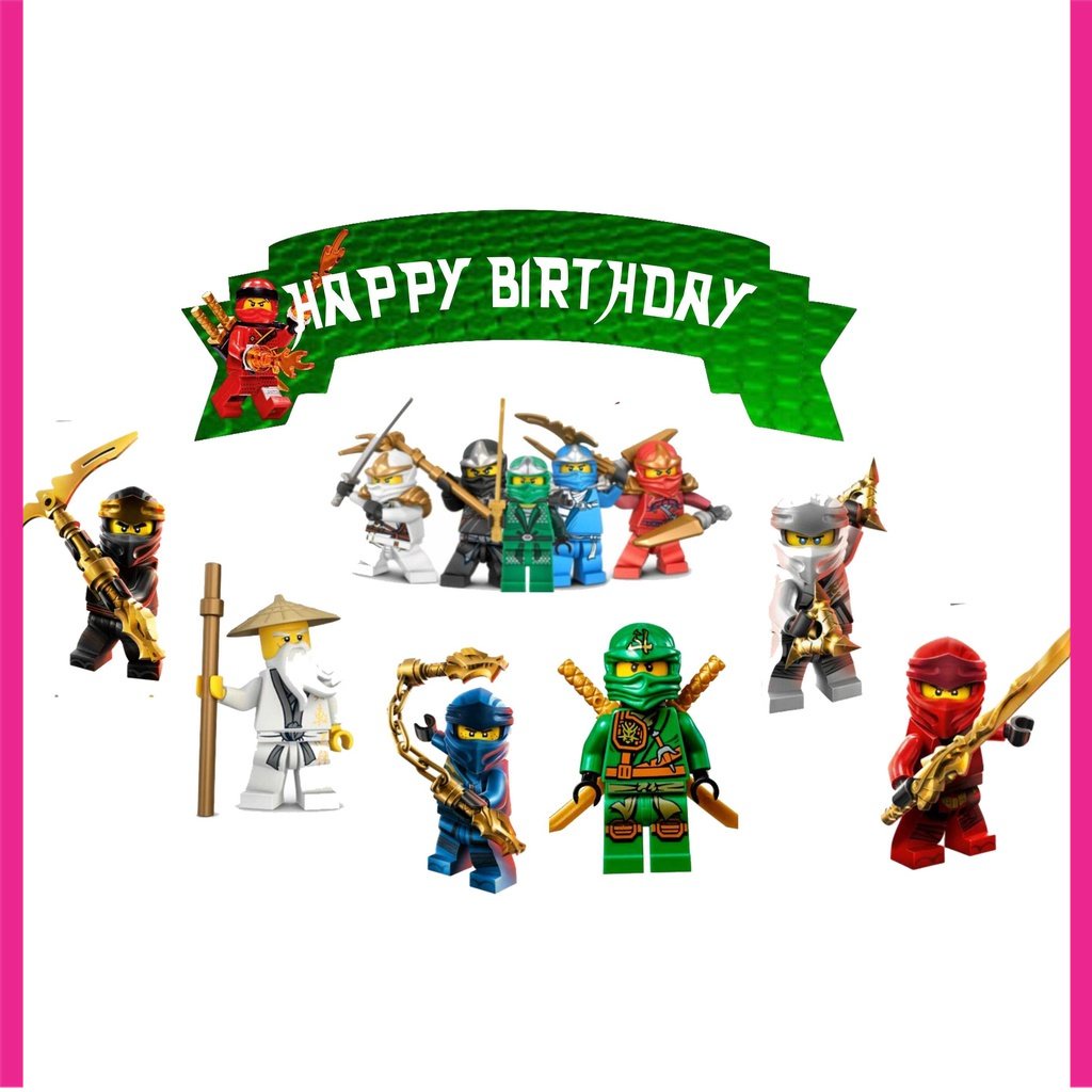 

BIGBAG TOPPER CAKE ULANG TAHUN / HIASAN KUE NINJAGO