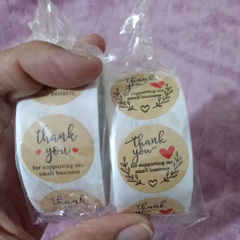 Termurah Sticker Thank You Label Kemasan 1 Roll isi 500psc