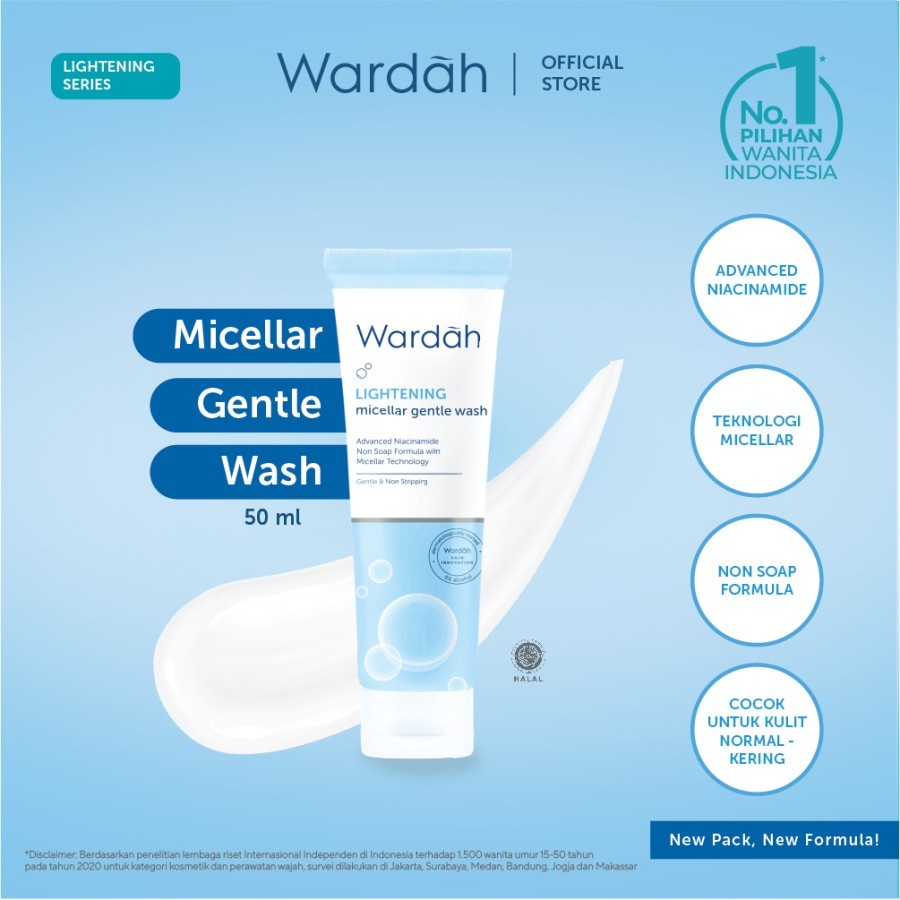 ✨ AKU MURAH ✨ Wardah Lightening Micellar Gentle Wash - Pembersih Wajah