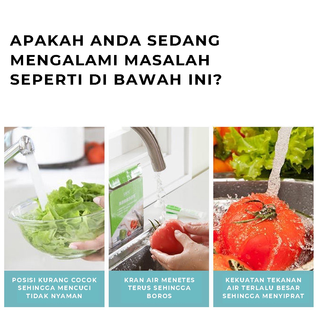 Sambungan Kran Air Faucet 3 Lapis Saringan Pembersih Aer Penyaring Penyambung Ujung Keran wastafel dapur kamar mandi Water Filter | GROSIRXPRESS