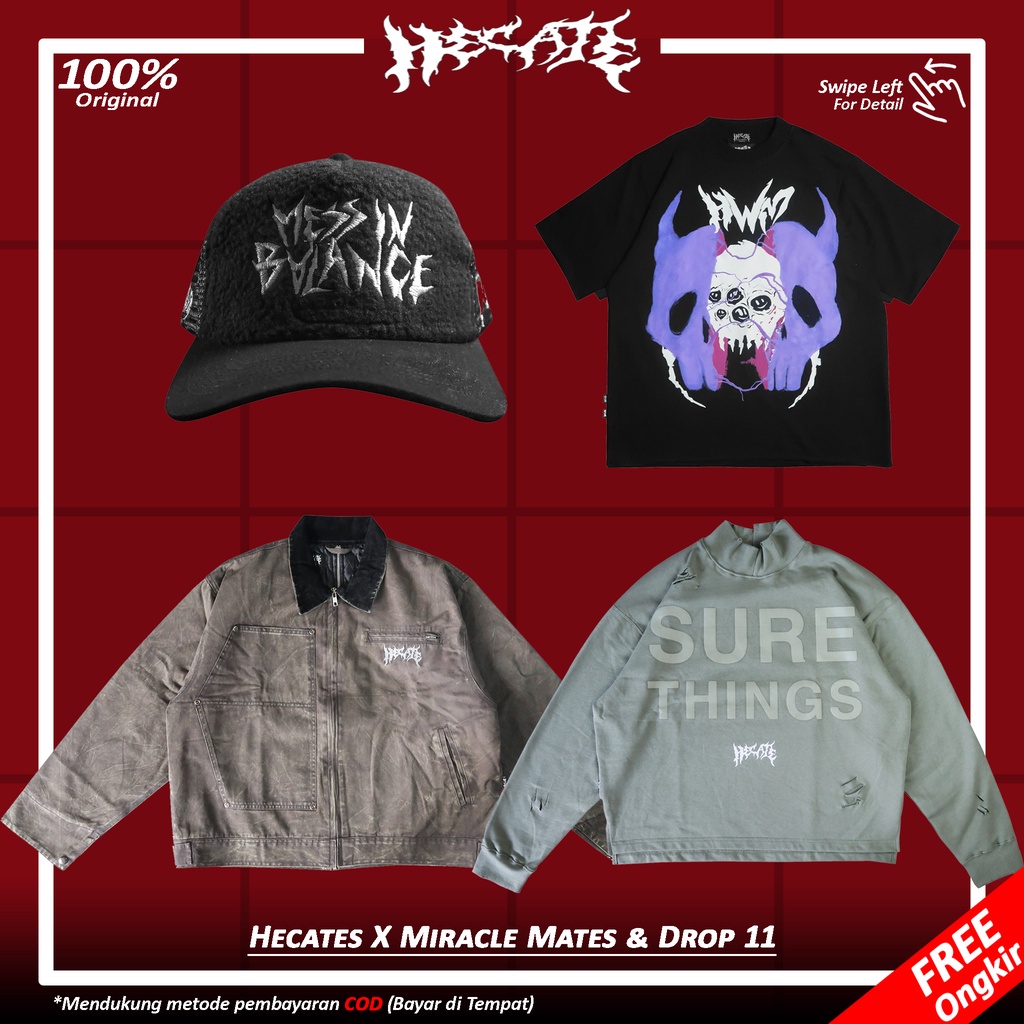 HECATE X MIRACLE MATES & DROP 11 (SOIL WORK JACKET / MILDEW / MESS IN TEE PURPLE / TRUCKER SHERPA HA