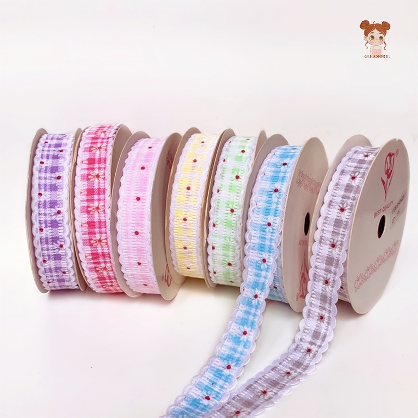 

[1roll 14m] pita korean import motif BUNGA pita buket kado cute ribbon kawai