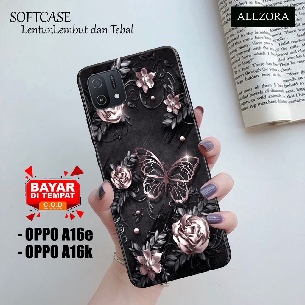 Softcase Hp Oppo A16e / Oppo A16k Terbaru  - Fashion Case BUNGA - Case Oppo A16e / Oppo A16k - Cassing Hp Oppo A16e / Oppo A16k - Softcase PremiumNeo_Case