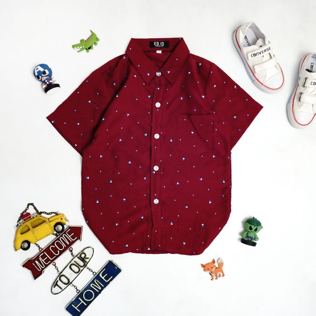 AMSPRO kemeja anak laki / kemeja anak pria / baju lebaran anak / fashion kids Devin