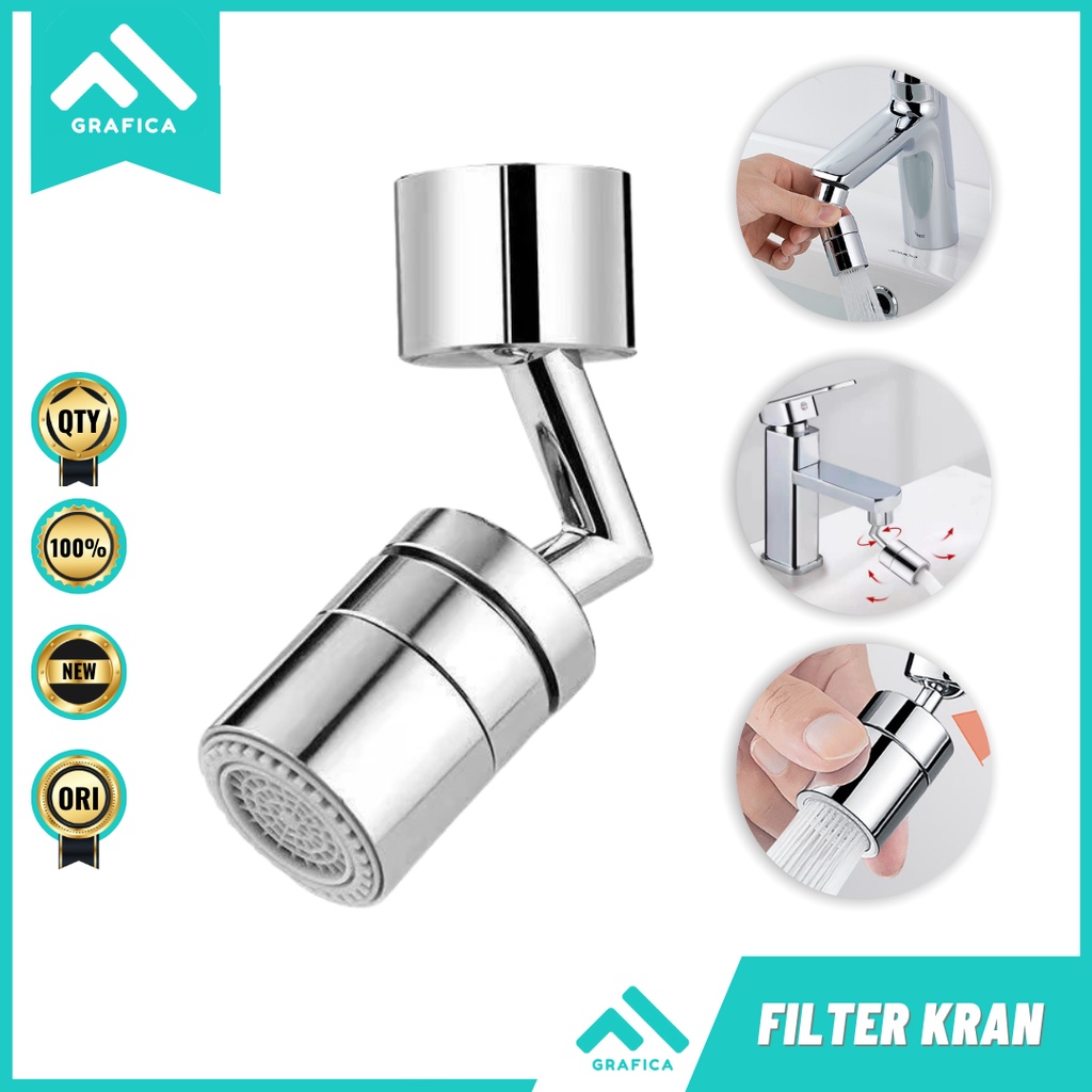 FILTER SAMBUNGAN KRAN WASTAFLE FLEKSIBLE 360 DERAJAT FAUCET FILTER KERAN AIR WESTAFLE WESTAFEL SARIN