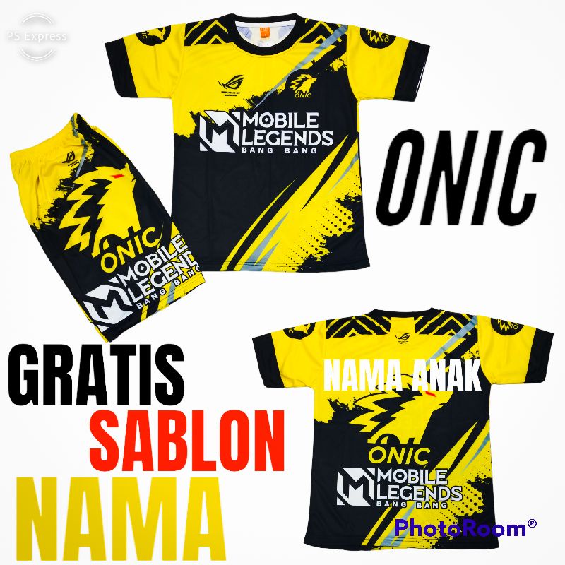 SETELAN BAJU GAMING ANAK ANAK , SETELAN JERSEY GAMING ANAK TEAM ONIX