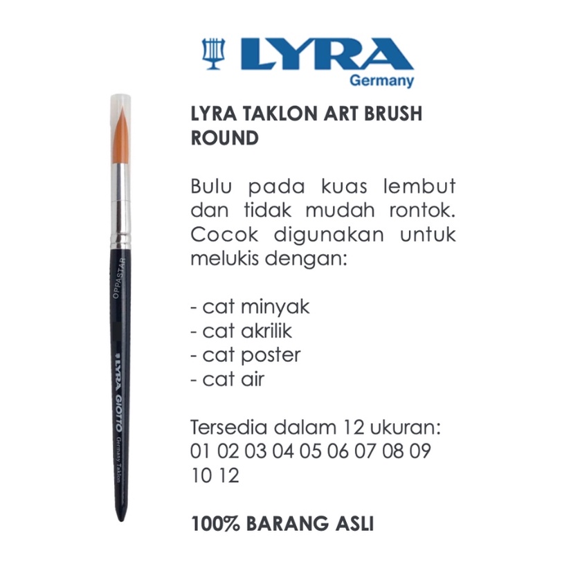 

Kuas Lukis Lyra Giotto Brush Round 6 Original