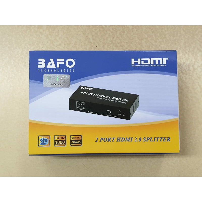 BAFO Hdmi Spliter 2 port