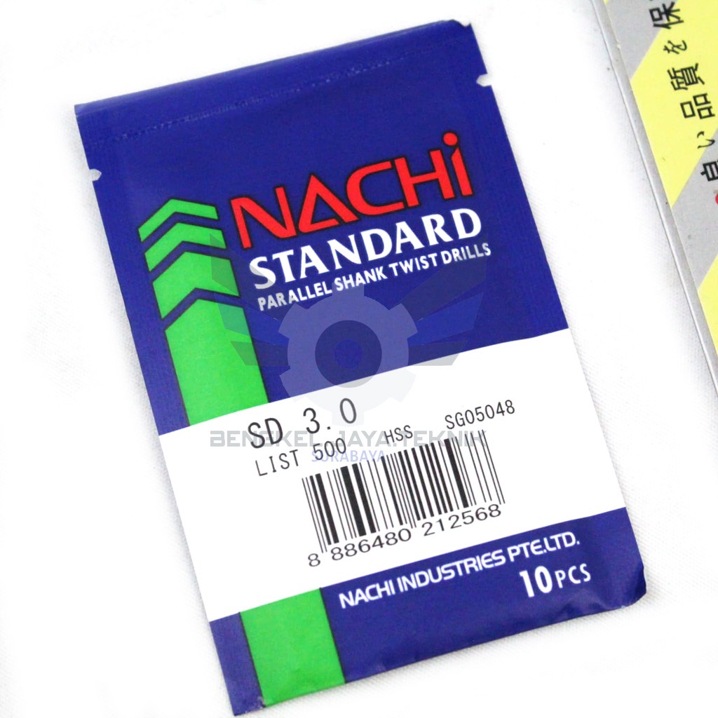 NACHI Mata Bor 3 mm - 6 mm Mata Bor Besi HSS Straght Shank Drill ASLI