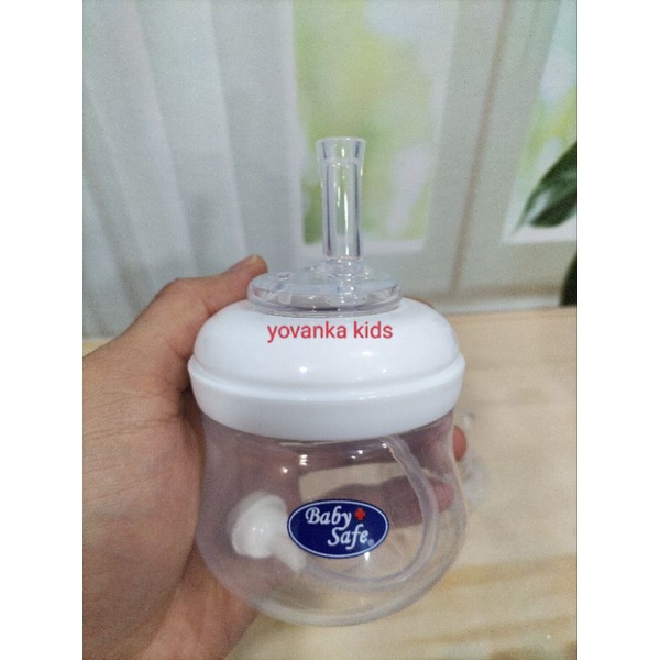 Paket Botol Susu Wide Neck Dengan sedotan(Botol+Nipple+Sedotan)125 Ml BPA Free