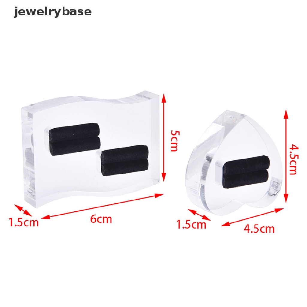 1pc Stand Holder Display Cincin Ganda Bahan Akrilik Untuk Toko Perhiasan