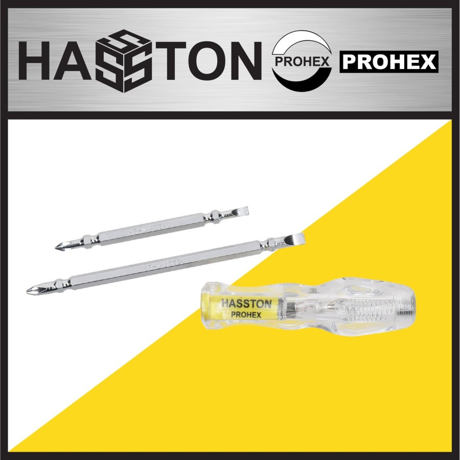 Tespen Obeng Bening Bolak Balik 2600-006 HASSTON PROHEX / Voltage Tester 4 Way 2600 006 HASSTON PROHEX