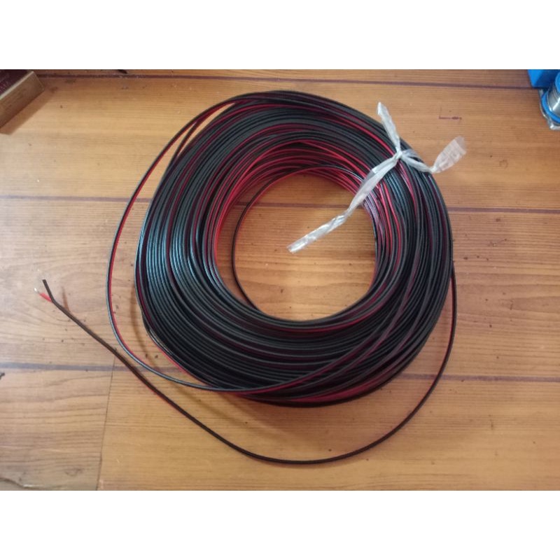 KABEL SERABUT MERAH HITAM 22 AWG 17X2 TEMBAGA SILVER SNI PER METER