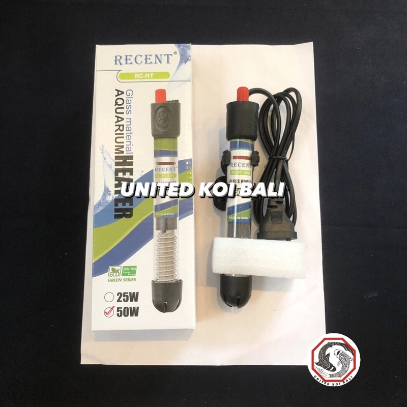 HEATER KACA Recent AQUARIUM 50 watt PEMANAS AIR AQUARIUM 50 watt