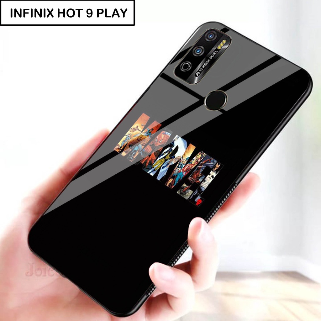Softcase Glass Kaca Infinix Hot 9 Play- Casing Handphone Infinix hot 9 Play - Case Infinix Hot 9 Play (S28)