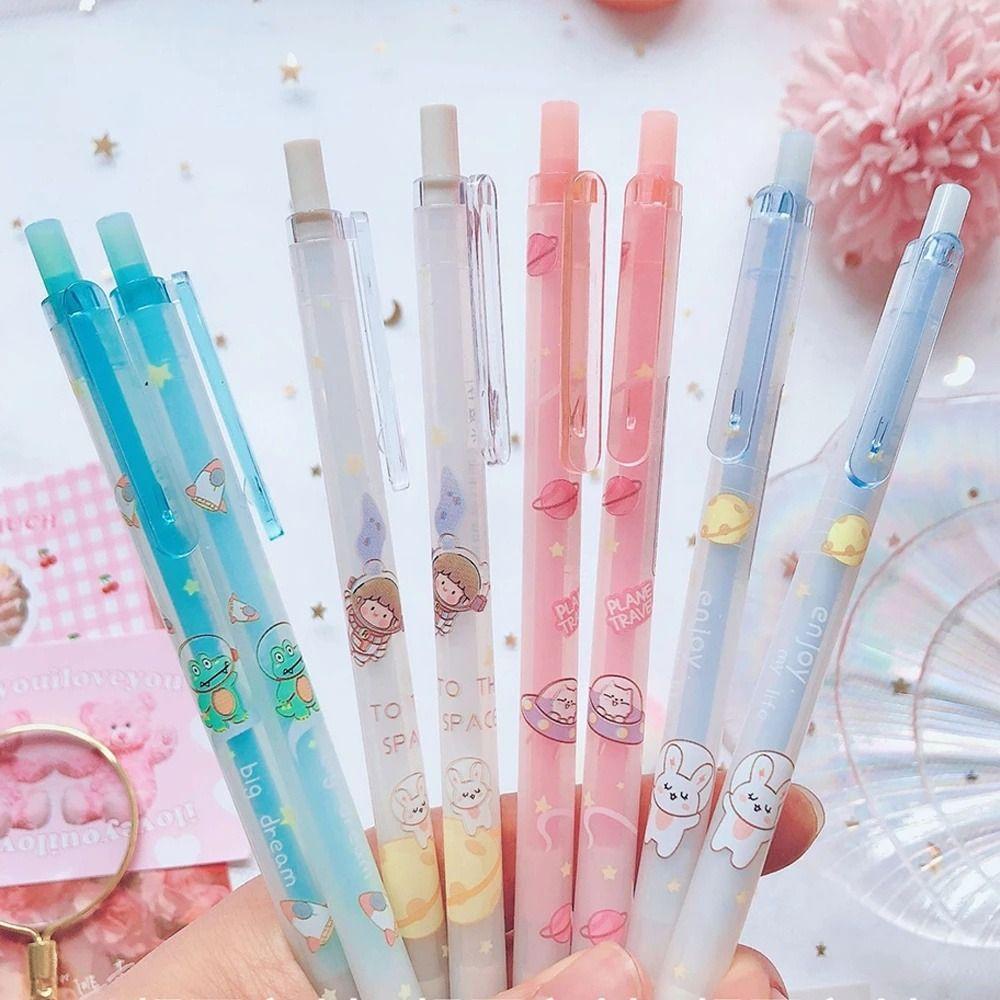 Lanfy Pensil Mekanik Kelinci Tulisan Press Pen Kartun Alat Tulis 0.5mm Pensil Otomatis