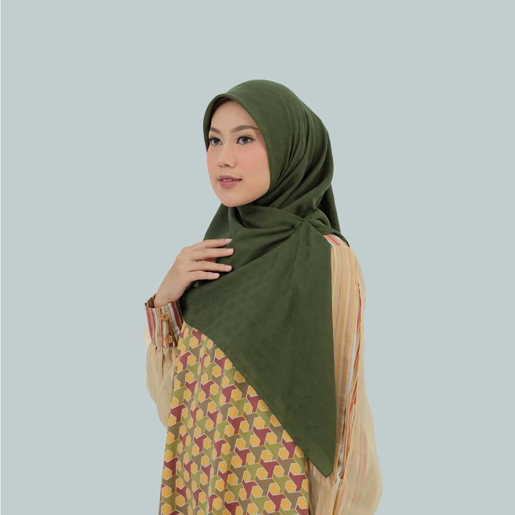 Jual Kerudung Deenay Polos Ori Eleanor Army Vol Jilbab Hijab Voal Segi