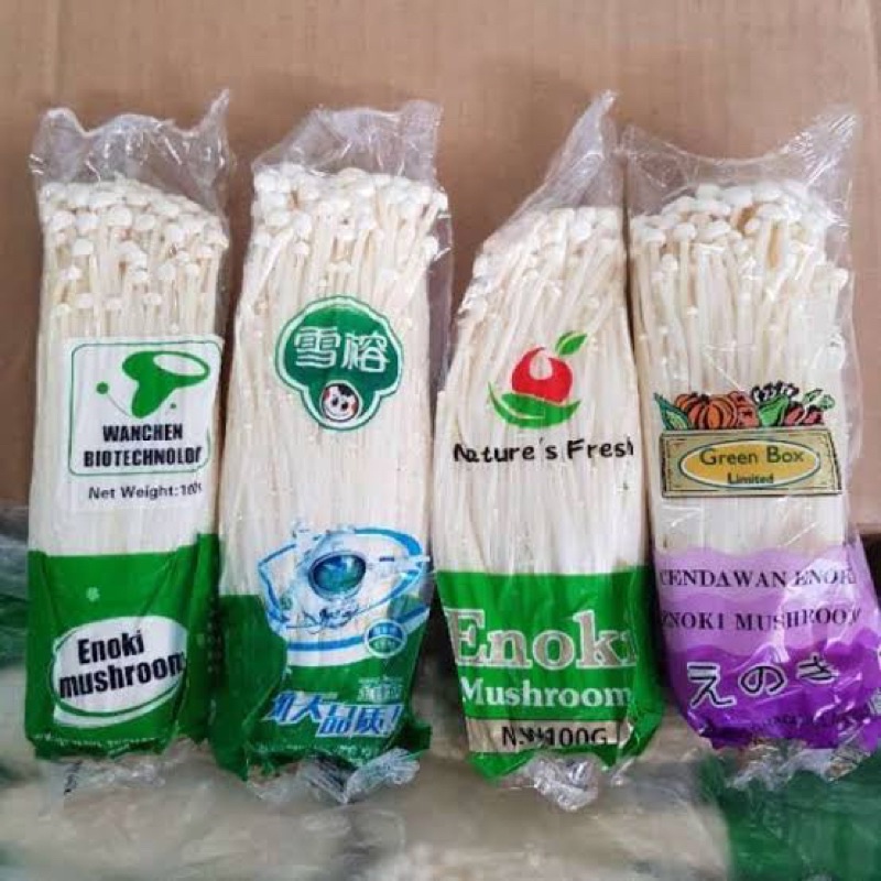 

(Barang Baru) jamur enoki import stock baru per pack expired panjang masih lama