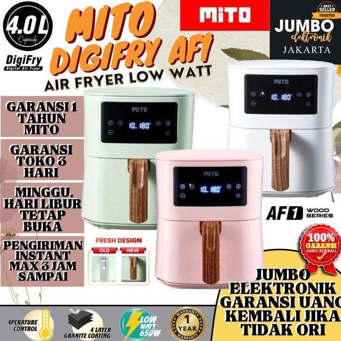 JUAL Air Fryer Mito AF1 4 liter Digital Low Watt Mitochiba Mito Air Fryer