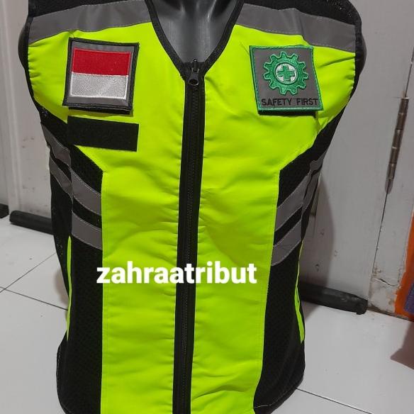Rompi Safety Hijau Stabilo - Hijau, S
