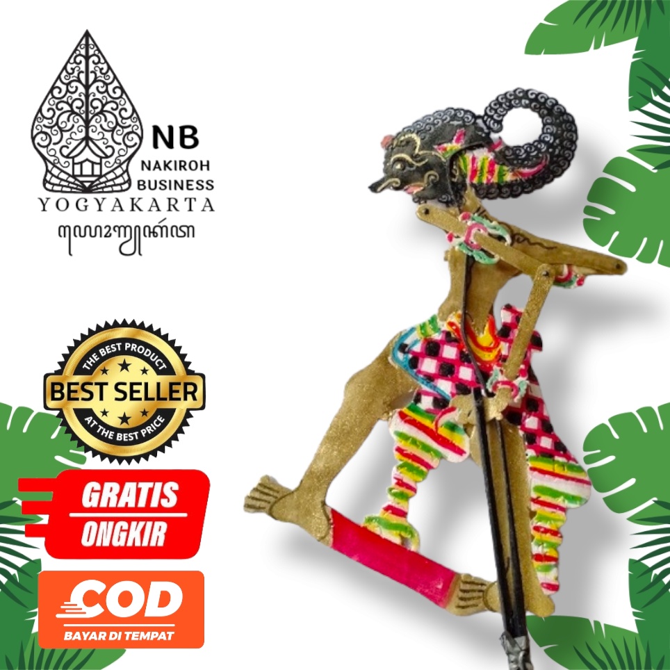 NAKIROHBUSINESS wayang kulit asli werkudara bahan kulit sapi
