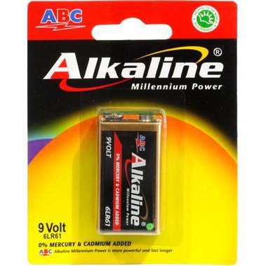 ABC ALKALINE 9V / 9 V / 9VOLT / 9 VOLT / BATERAI KOTAK 9V / VOLT / BATERRY