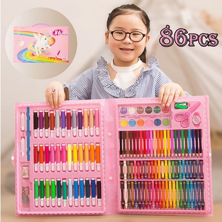 UG Stationary Set isi 86 pcs Pensil Crayon Warna Cat Air / Perlengkapan Sekolah Menggambar Anak / Alat Warna