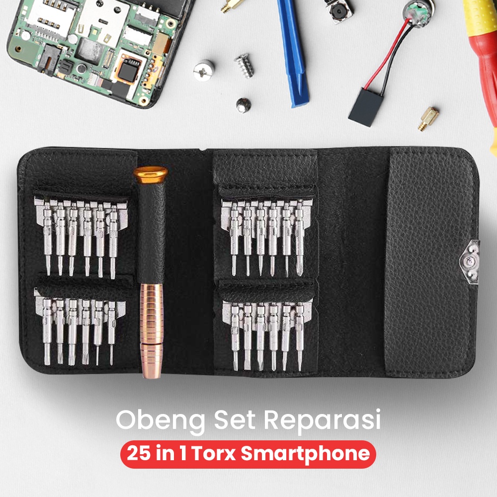 Obeng Set Reparasi 25 in 1 Torx Smartphone - MA313Z - OMIPJBBK Black