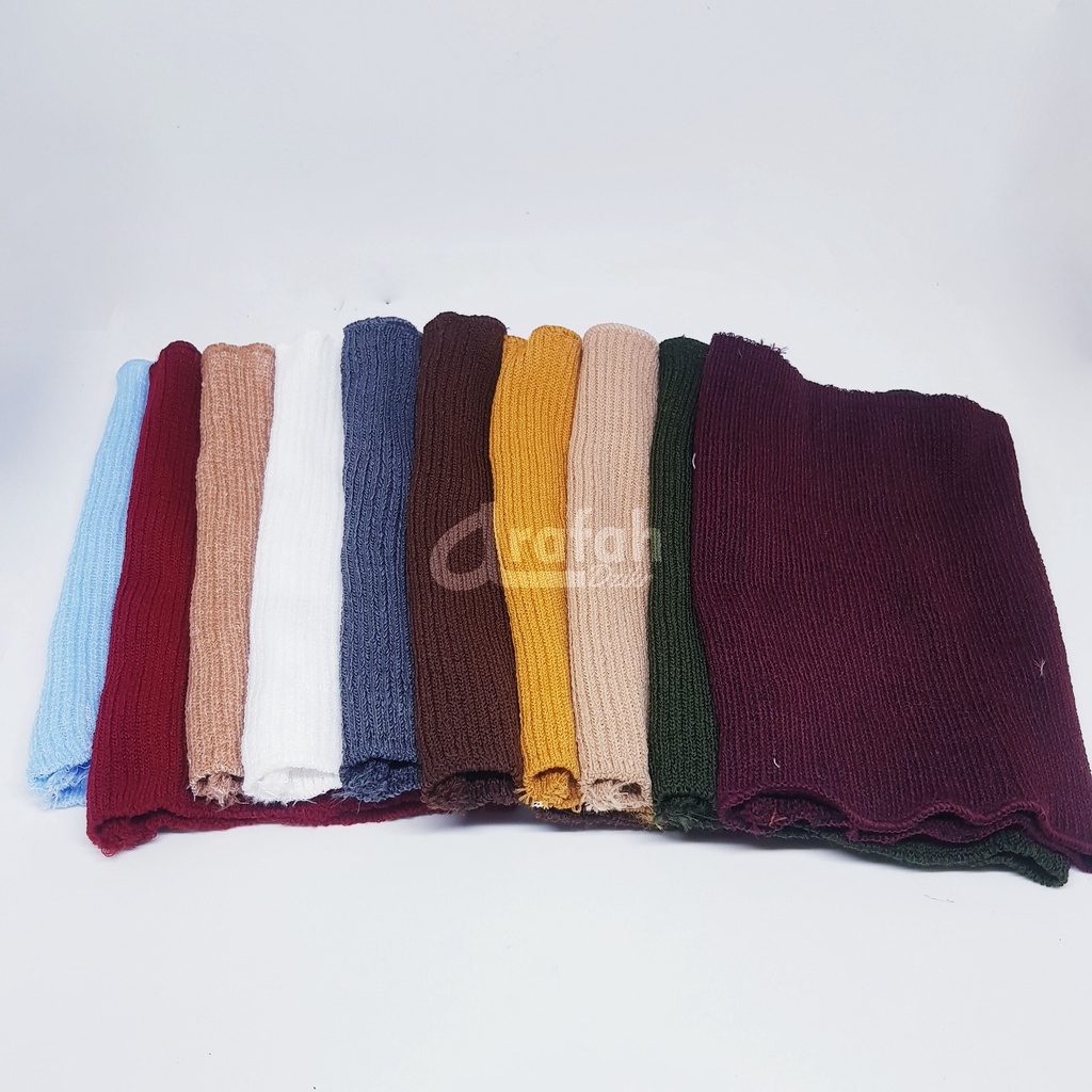 Ciput rajut bandana 1 warna kualitas premium