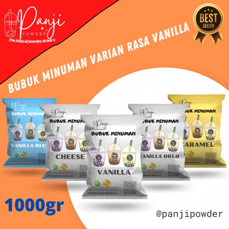 BUBUK MINUMAN RASA VANILLA 1KG SERBUK MINUMAN ANEKA RASA BUBUK MINUMAN PREMIUM BUBUK MINUMAN KEKINIAN POWDER MINUMAN